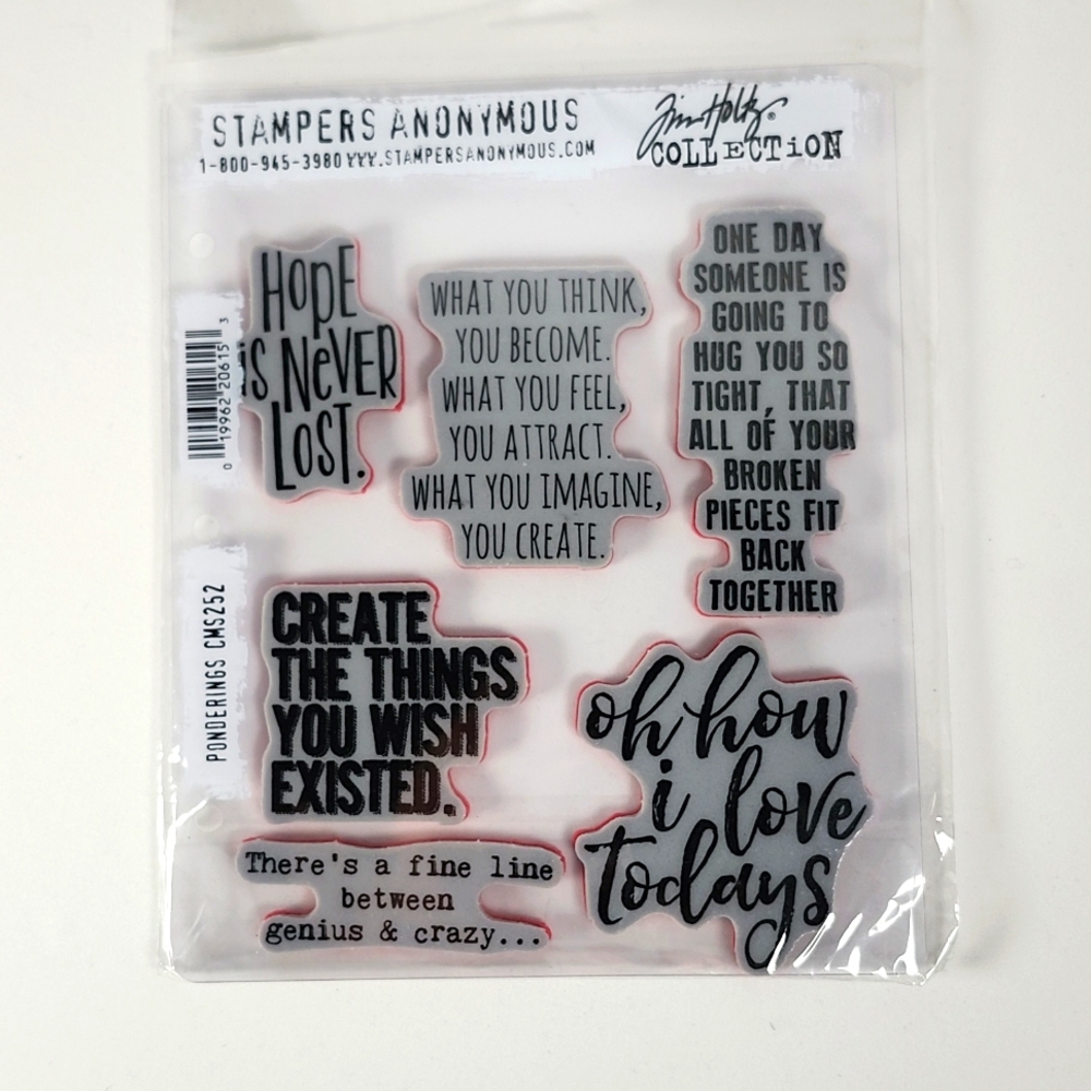 Stampers Anonymous - Tim Holtz Collection - Ponderings (CMS252) Stamp set